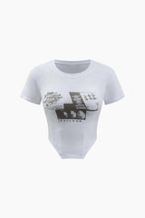 Beatles Asymmetric Crop T-Shirt