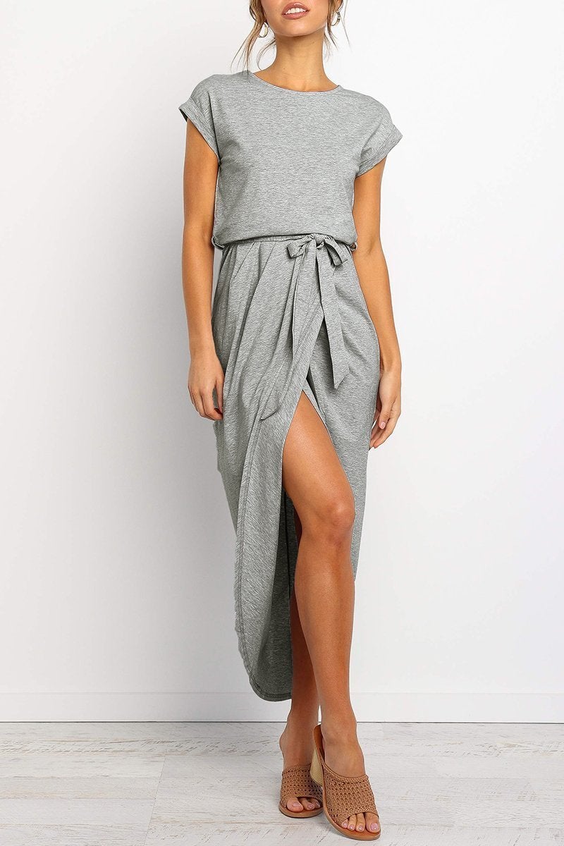 Solid Color Essential Grace Midi Dress(4 Colors)