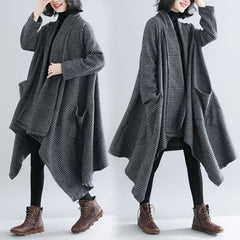 Literary Plus Size Loose Mid-Length Coat