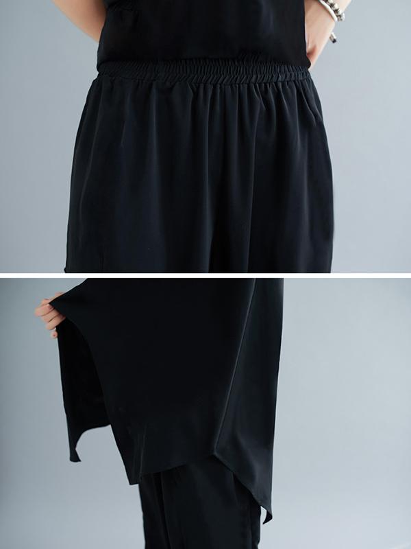 Plus Size Casual Black Summer Suits