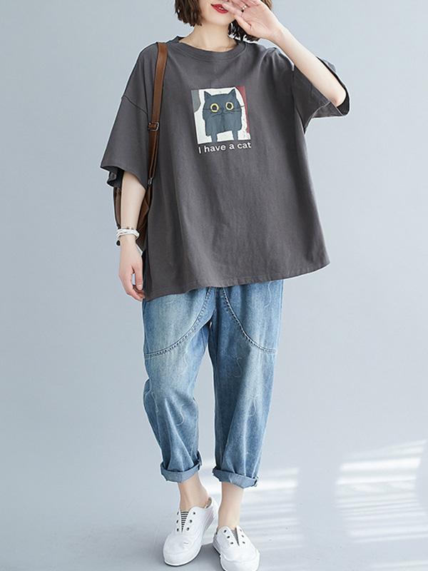 Loose Round Neck T-Shirt