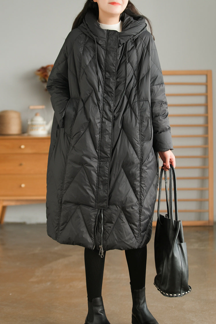 Casual Vintage Hooded Down Coat