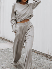 Two-Piece Sports And Casual Sweatshirt Suit