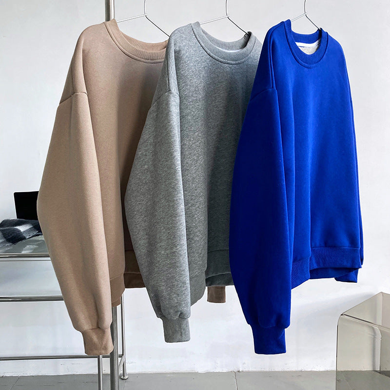 Casual Simple Cashmere Solid Color Hoodie