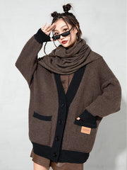 Urban Loose Solid Color Knitted Outwear