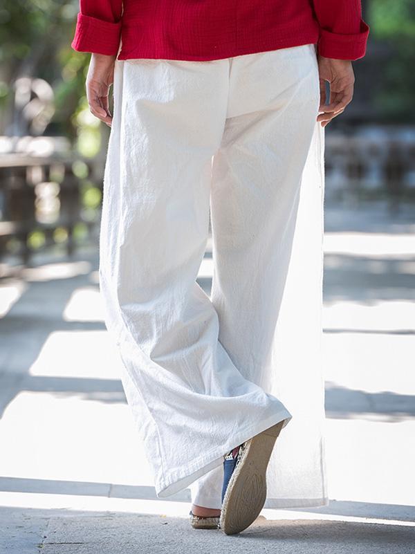 Loose Pure Color Comfortable Linen Pants