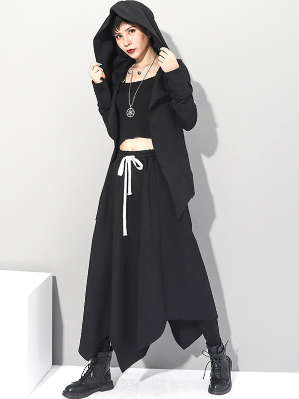 Original Solid Irregularity A-Line Skirt