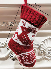 Knitting Christmas Sock Gift Bag