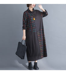 Women Stitching High Neck Dress