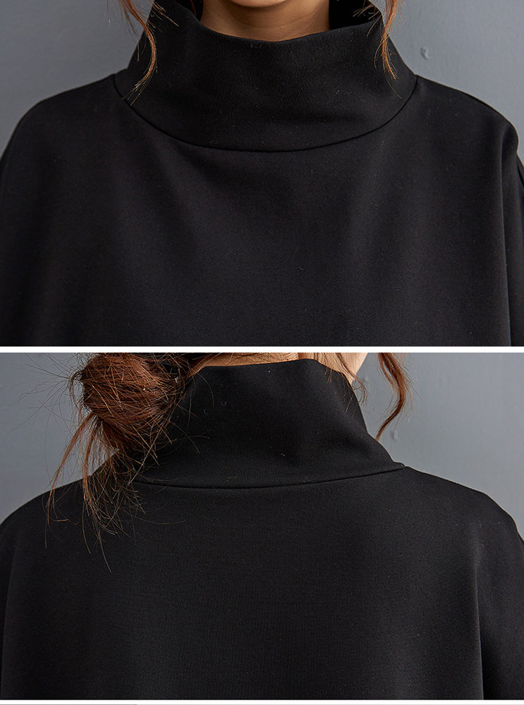 Large Size Solid Color Long Sleeve Loose Sweatshirt