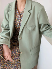 Retro Lapel Solid Color Suit Coats