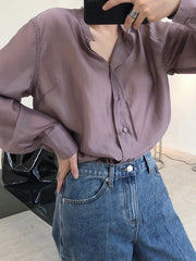 Original See-Through Sun-Protection Blouse Tops