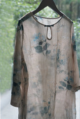 Original Half Sleeves Printed Long Blouse