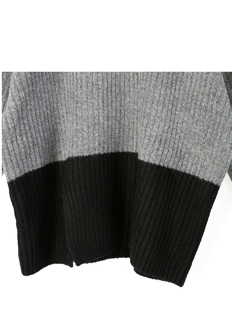 Women High Neck Pullover Casual Sweater