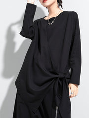 Women Loose Round Neck Casual Long Sleeve Bottoming Shirt