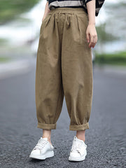 Cotton Wide Leg Casual Pant