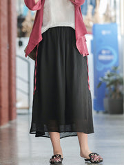 Casual Simple Solid Color Retro Skirts