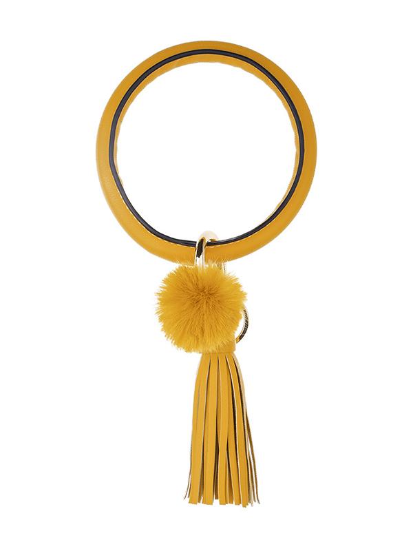 Big Circle Tassel Bracelet Keychain