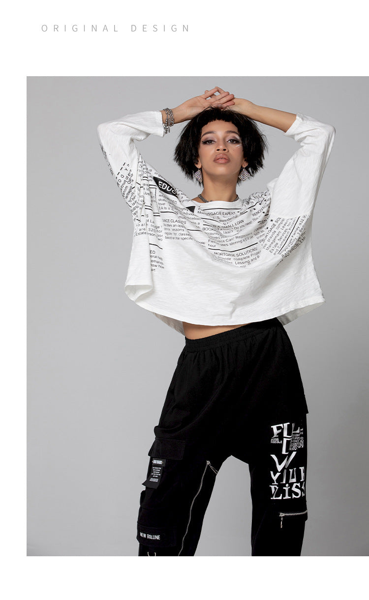 Letter Print Loose T-Shirt