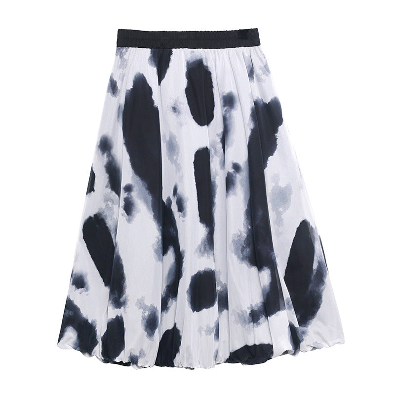 Summer Tie-Dyed High Waisted A-Line Skirt