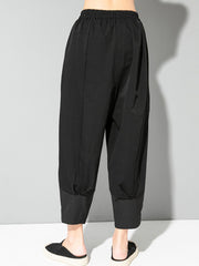 Solid Color  Thin Harem Cropped Pants