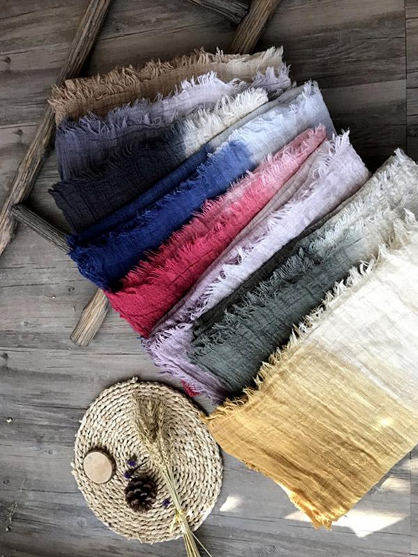 8 Colors Tassels Stripe Cape Scarf