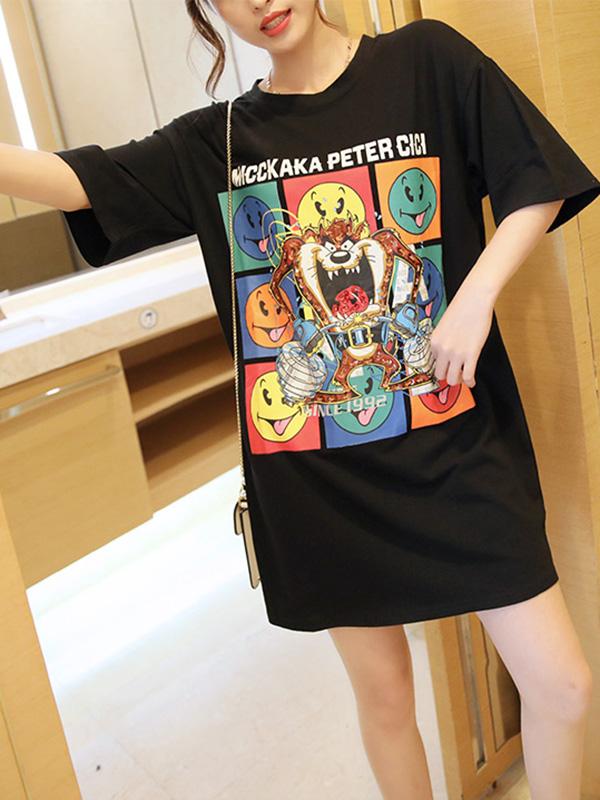 Loose Cartoon Printed Comfortable T-Shirts