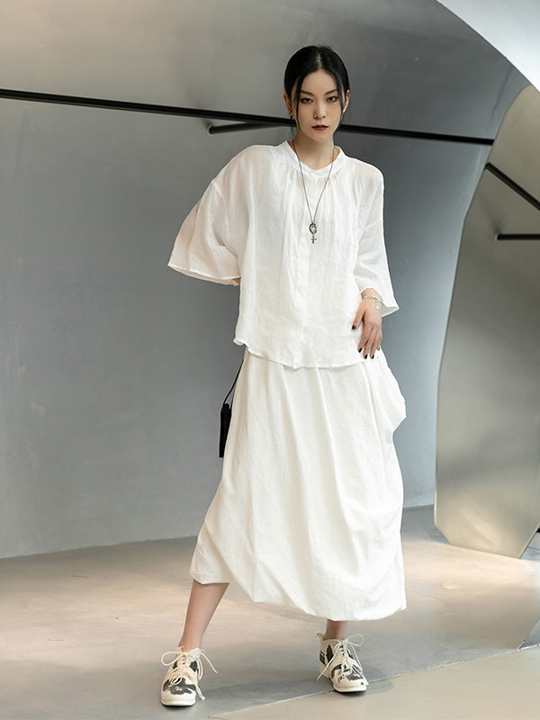 Irregular Solid Original Simple Skirt