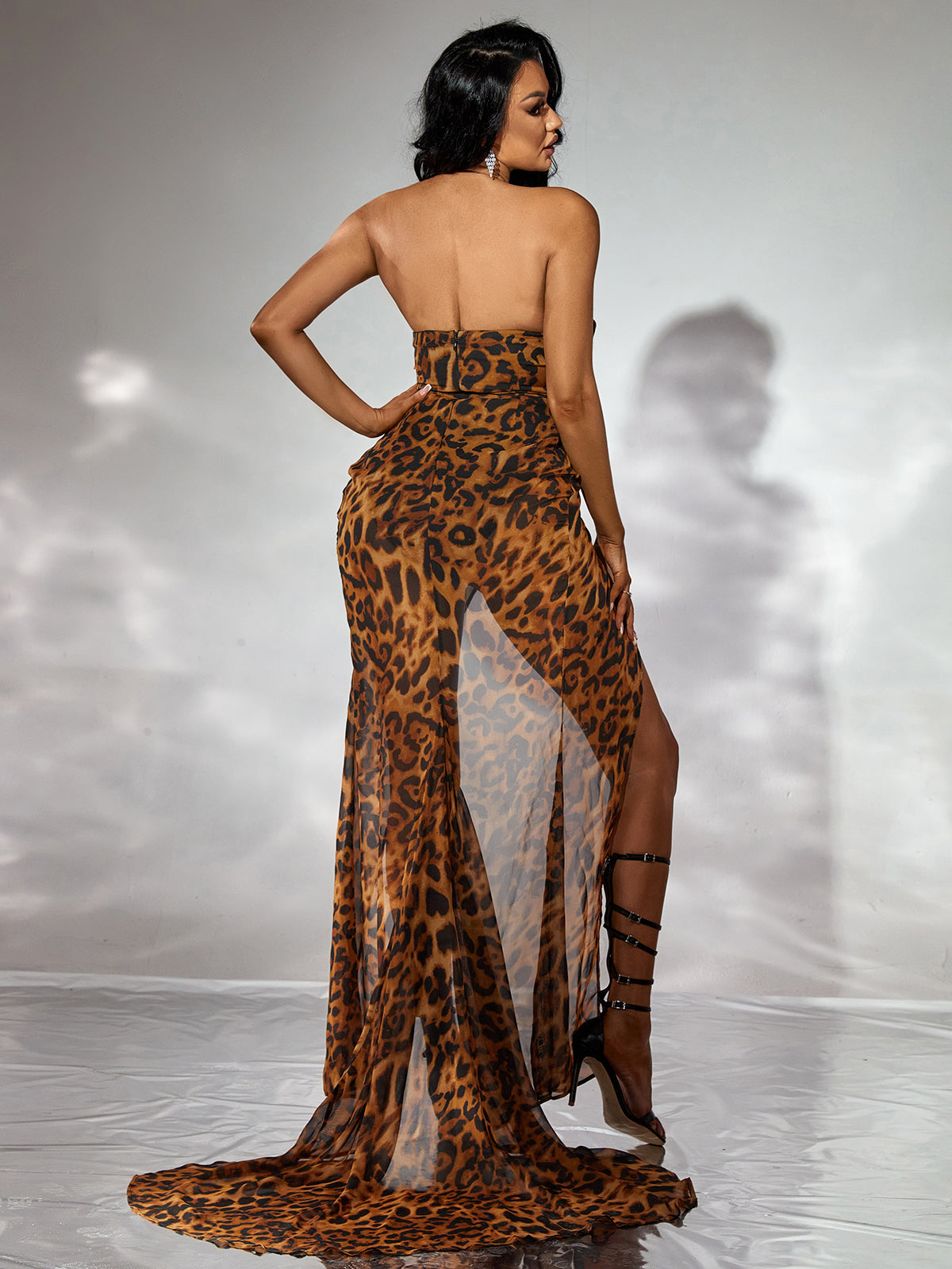 Zelda Leopard Maxi Dress