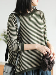 Casual Striped Light Knitting Tops