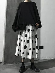 Vintage Original Polka-Dot A-line Skirt