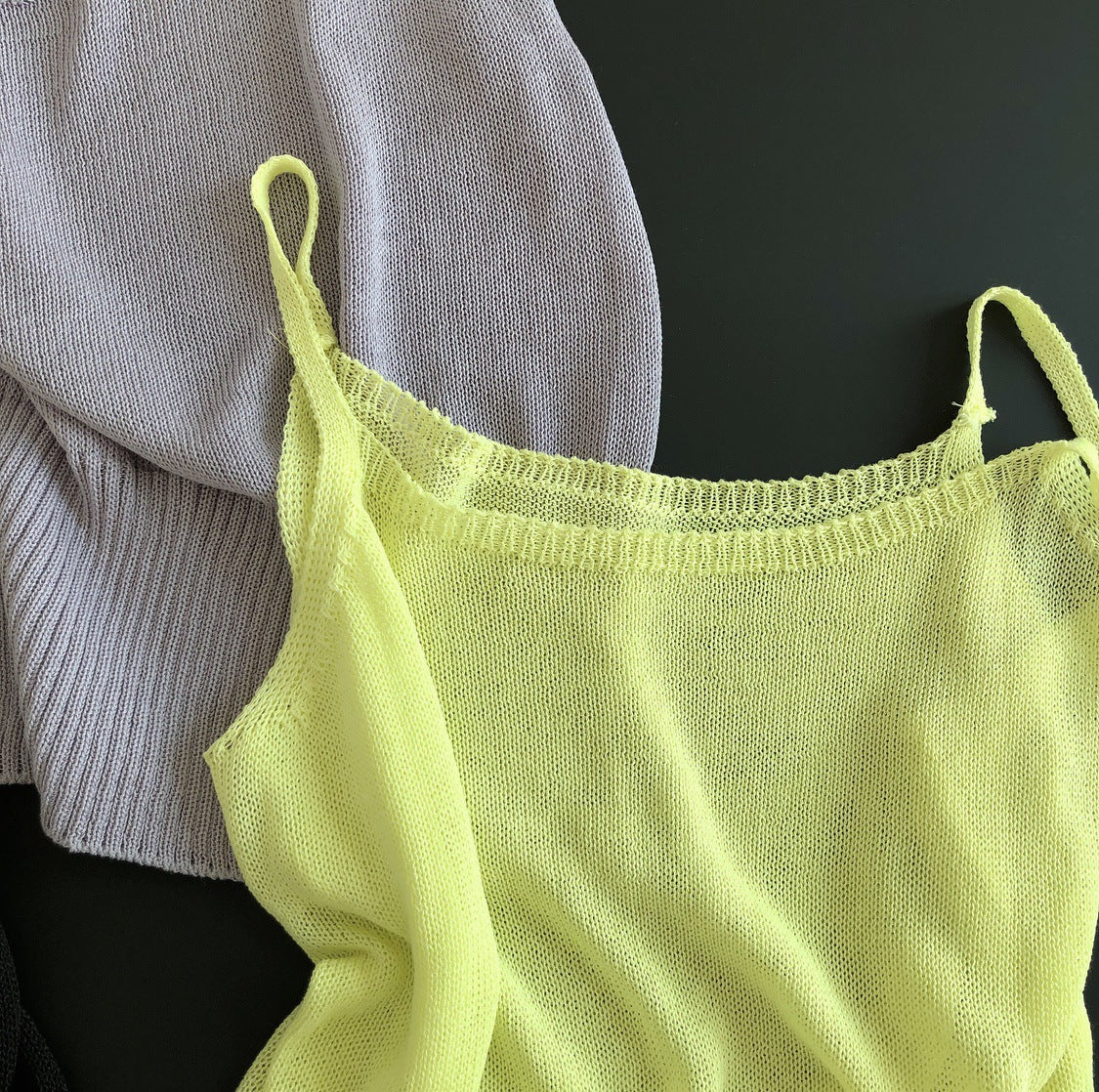 Knitted Sling Casual Outer Wear Sleeveless Vest Top