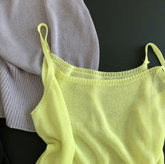 Knitted Sling Casual Outer Wear Sleeveless Vest Top