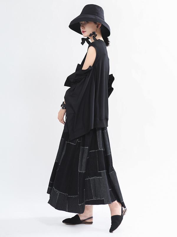 Original Split-Joint Flared Sleeve Shirt Tops
