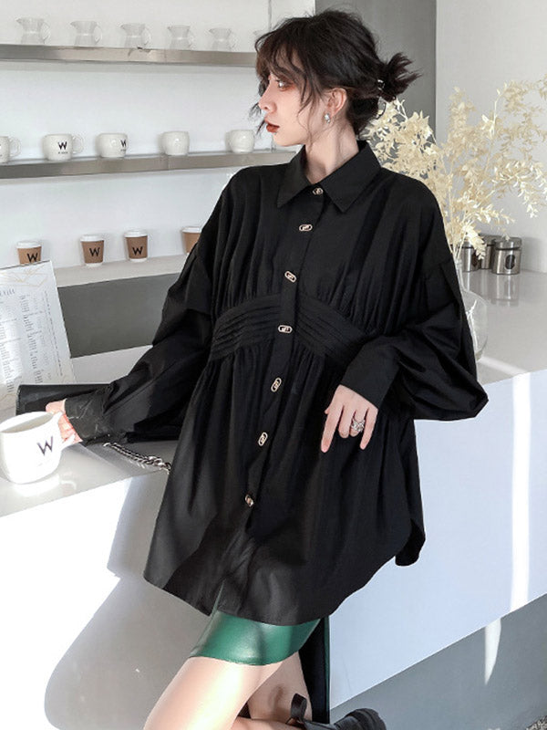 Stylish Roomy Original Buttoned Split-Joint Blouse Top