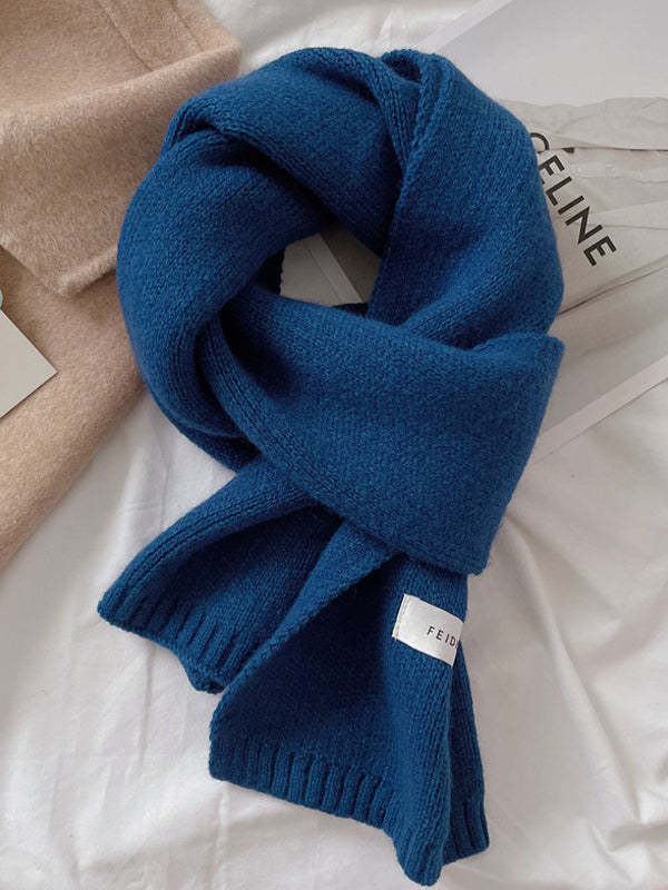 Plain Casual Wool Versatile Scarf