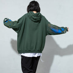 Women's Hooded Printed Fleece Sweatshirt
