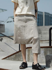 Original Designed Irregular Linen Harem Pants