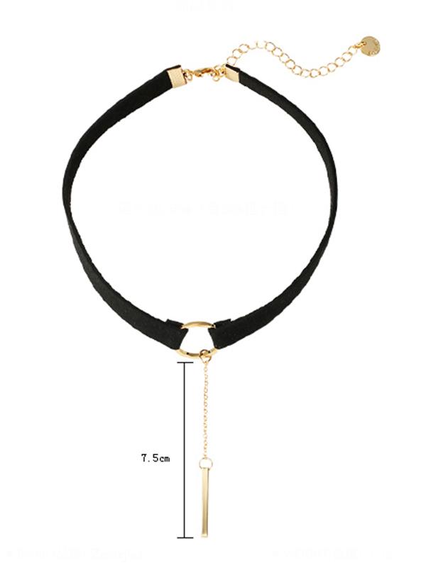 Fashion Black Rope Choker Neclace