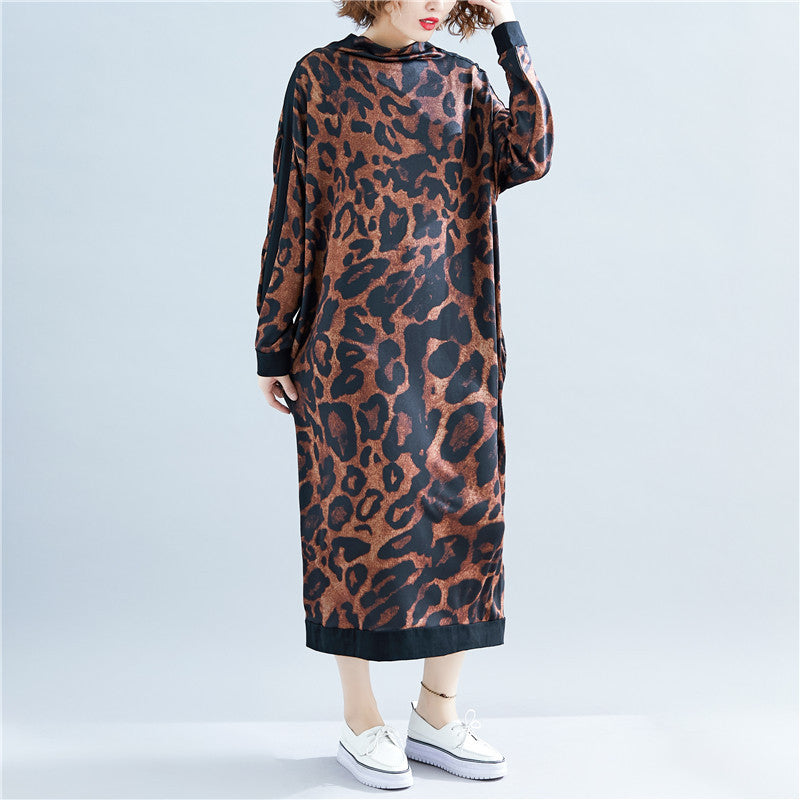 Loose Leopard Printed Maxi Dress