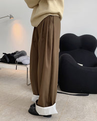 Women Retro Contrast Color Loose Casual Pants
