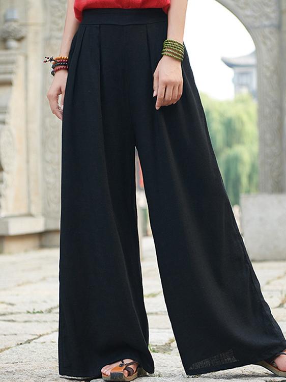 Vintage Casual Yoga Loose Wide Leg Pants