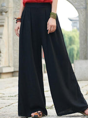 Vintage Casual Yoga Loose Wide Leg Pants