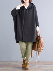 Loose Plus Size Cardigan Mid-Length Bat Sleeve Outwear