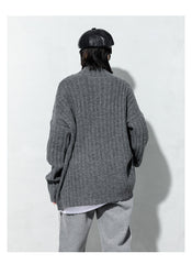 High Neck Solid Color  Pullover Sweater