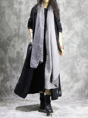 Vintage Geometry Split-joint Cape Dress