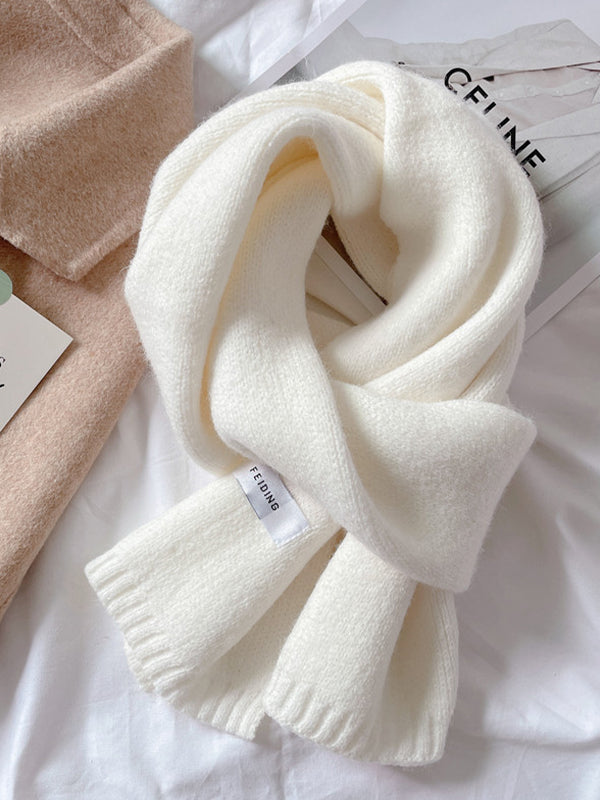 Plain Casual Wool Versatile Scarf