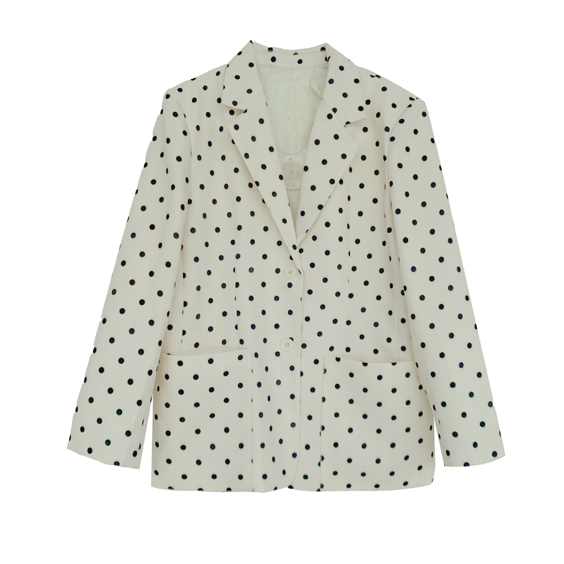 Polka Dot Long Sleeve Short Suit Outwear