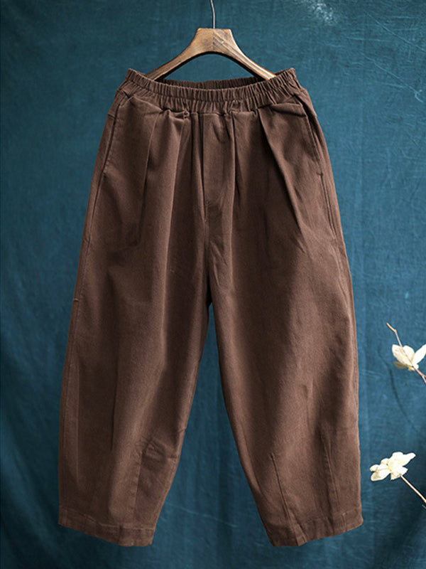 Cotton Wide Leg Casual Pant