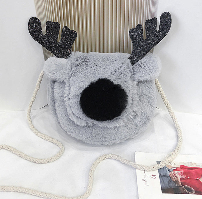 Christmas Little Deer Antlers Crossbody Bag